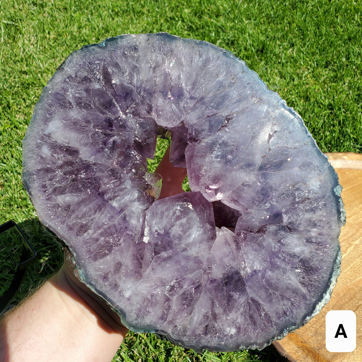 Gorgeous Amethyst Cluster Portal on Stand - Calming, Cleanses Body & Aura, Stress Relief, Positivity - Amethyst Geode Healing Gemstone