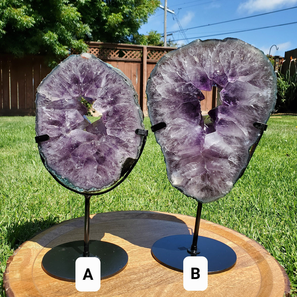 Gorgeous Amethyst Cluster Portal on Stand - Calming, Cleanses Body & Aura, Stress Relief, Positivity - Amethyst Geode Healing Gemstone