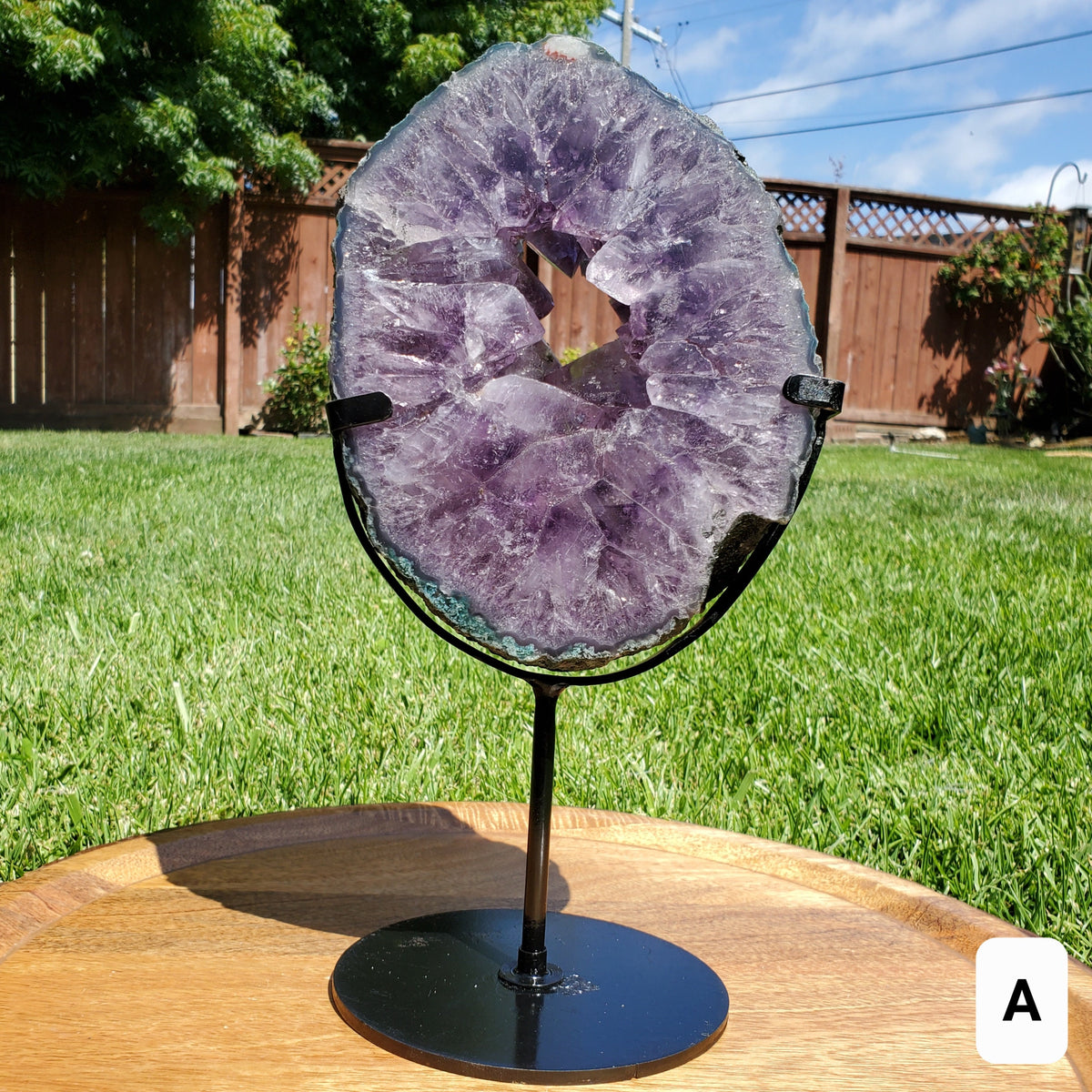 Gorgeous Amethyst Cluster Portal on Stand - Calming, Cleanses Body & Aura, Stress Relief, Positivity - Amethyst Geode Healing Gemstone