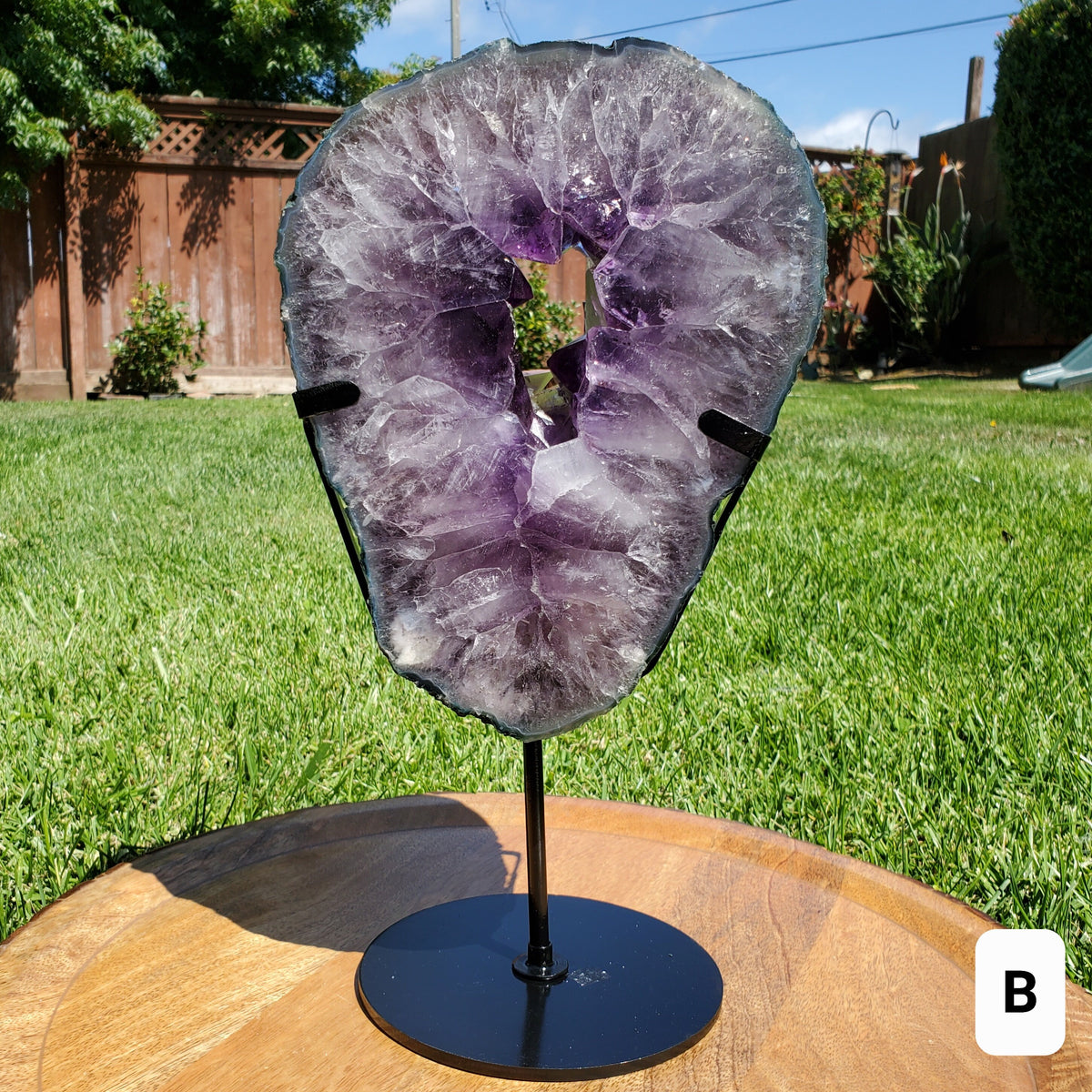 Gorgeous Amethyst Cluster Portal on Stand - Calming, Cleanses Body & Aura, Stress Relief, Positivity - Amethyst Geode Healing Gemstone