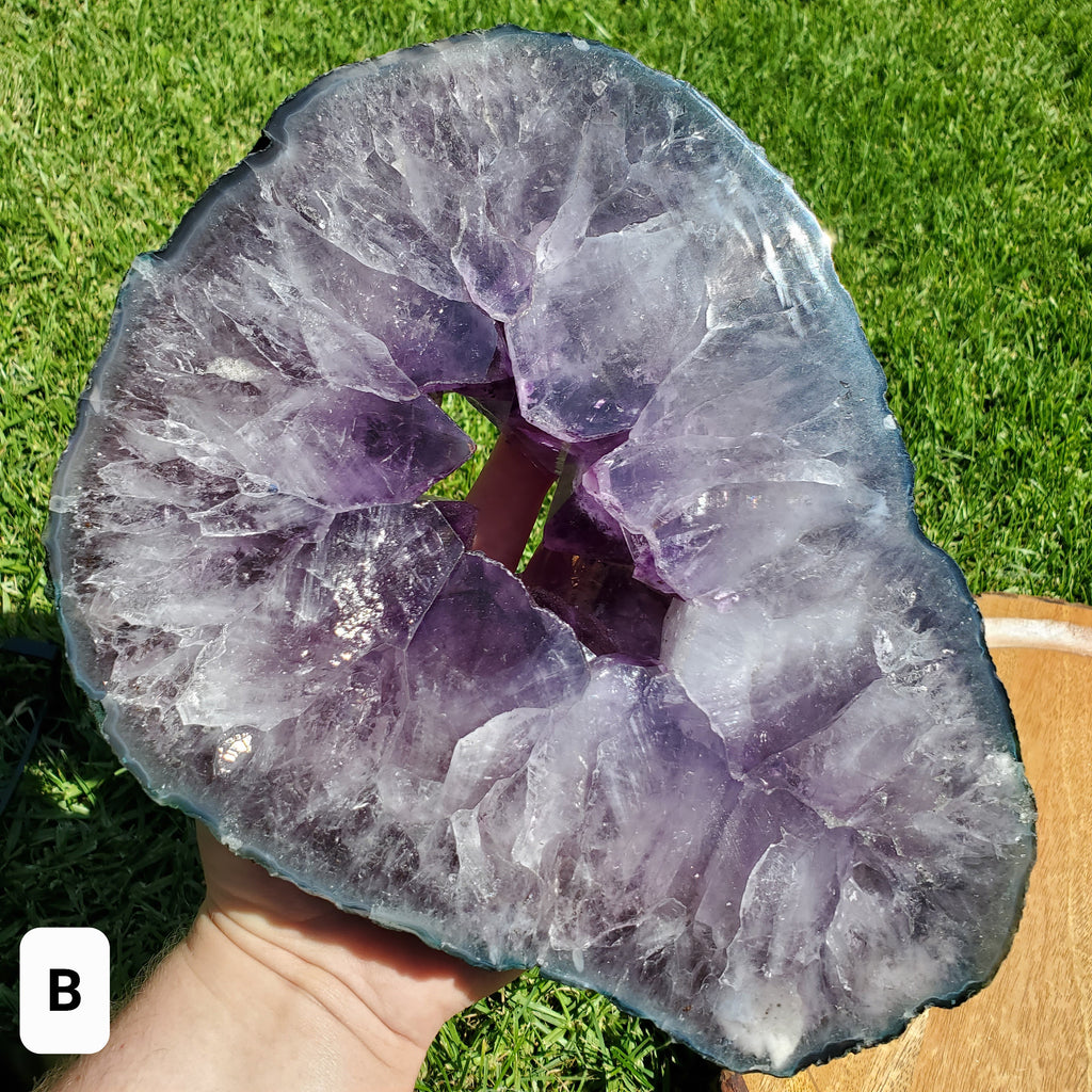 Gorgeous Amethyst Cluster Portal on Stand - Calming, Cleanses Body & Aura, Stress Relief, Positivity - Amethyst Geode Healing Gemstone
