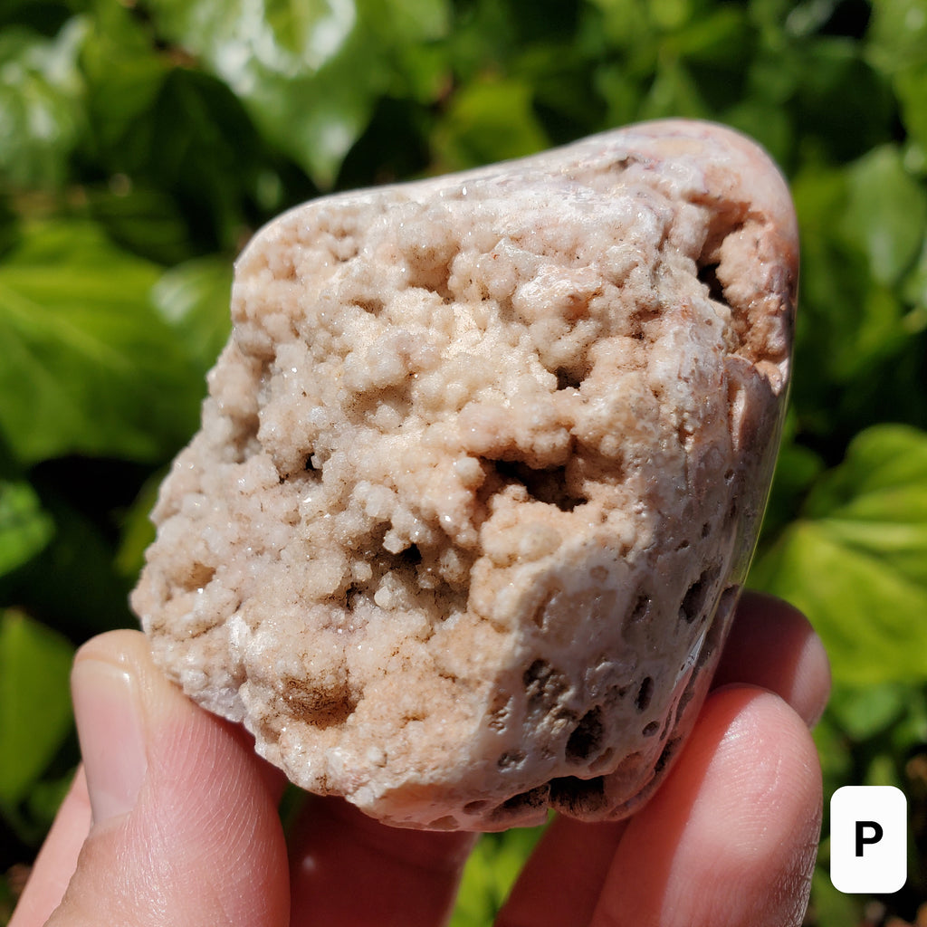 Small Pink Lace Agate Druzy Freeform - Balance Physical, Mental, Emotional - Pink Agate Crystal Druzy Cluster Healing Gemstones