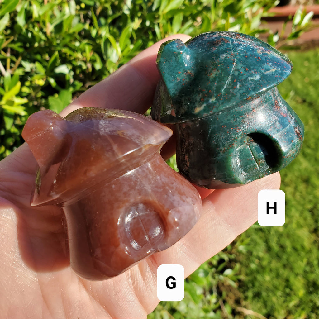 Ocean Jasper Mushroom House - Strength & Renewal - Jasper Crystal Carved Mushie House Healing Crystals Gemstones