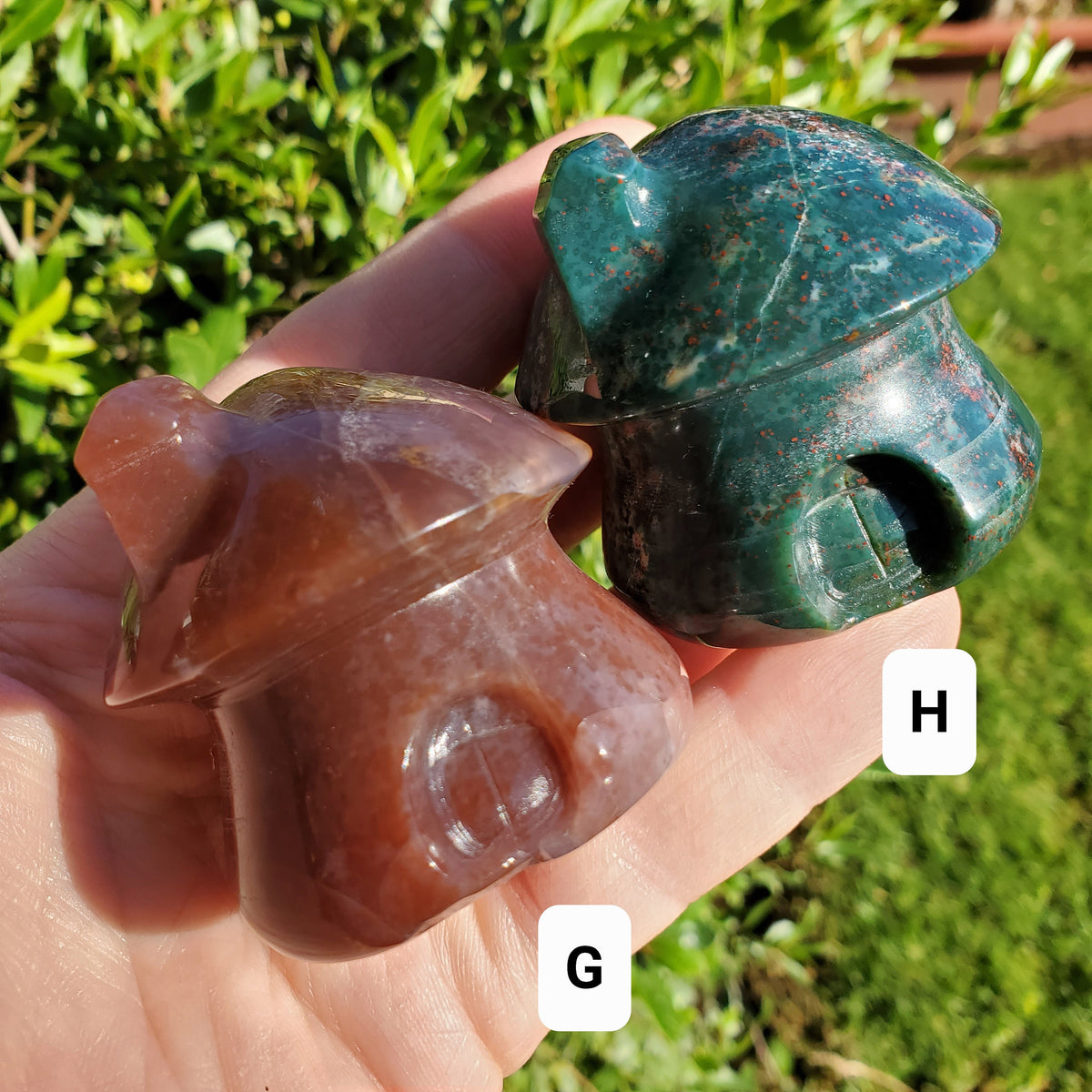 Ocean Jasper Mushroom House - Strength & Renewal - Jasper Crystal Carved Mushie House Healing Crystals Gemstones