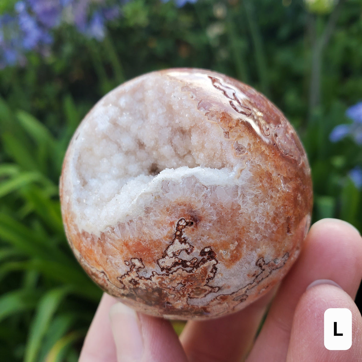 Pink Lace Agate Spheres - Balance of the Physical, Mental & Emotional, The Ultimate Energy Shield - Pink Agate Crystal Ball Healing Gemstone