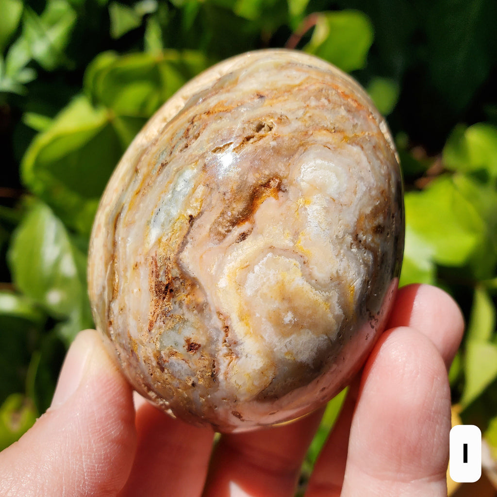 Druzy Agate Egg - Balance of the Physical, Mental & Emotional - Agate Crystal Egg Carving Healing Gemstone