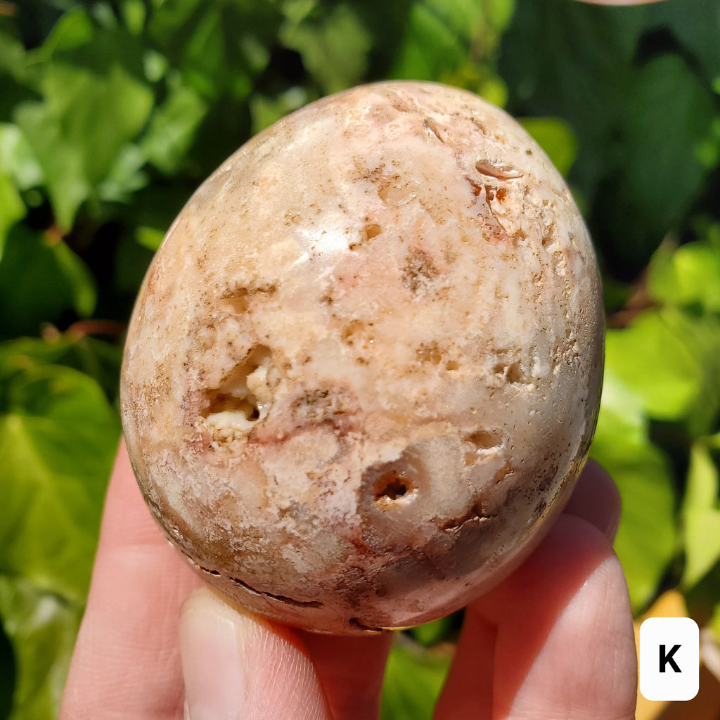 Druzy Agate Egg - Balance of the Physical, Mental & Emotional - Agate Crystal Egg Carving Healing Gemstone