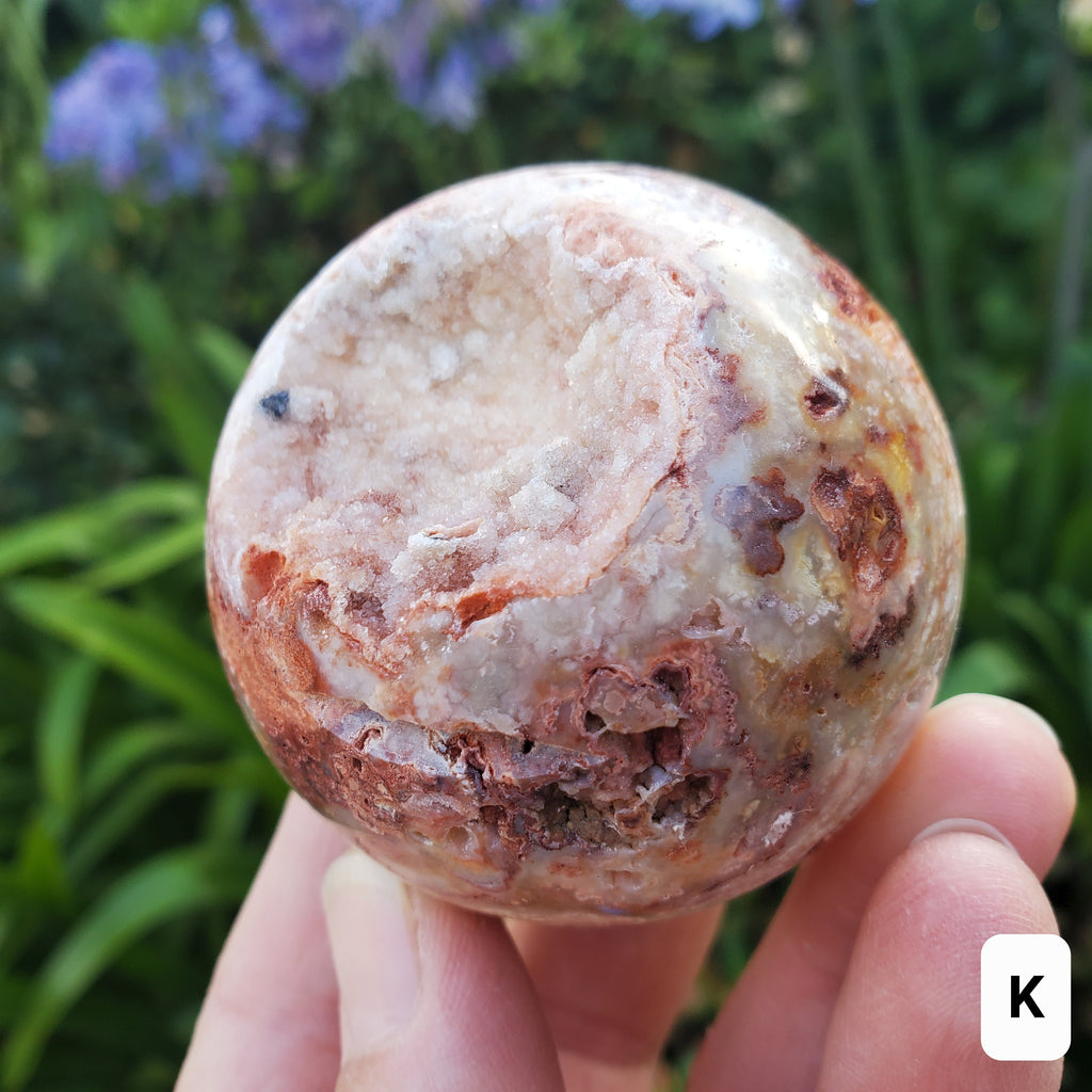 Pink Lace Agate Spheres - Balance of the Physical, Mental & Emotional, The Ultimate Energy Shield - Pink Agate Crystal Ball Healing Gemstone