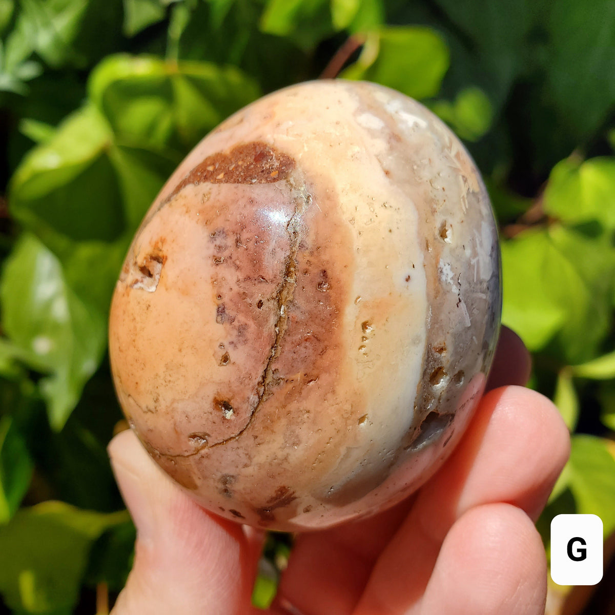 Druzy Agate Egg - Balance of the Physical, Mental & Emotional - Agate Crystal Egg Carving Healing Gemstone