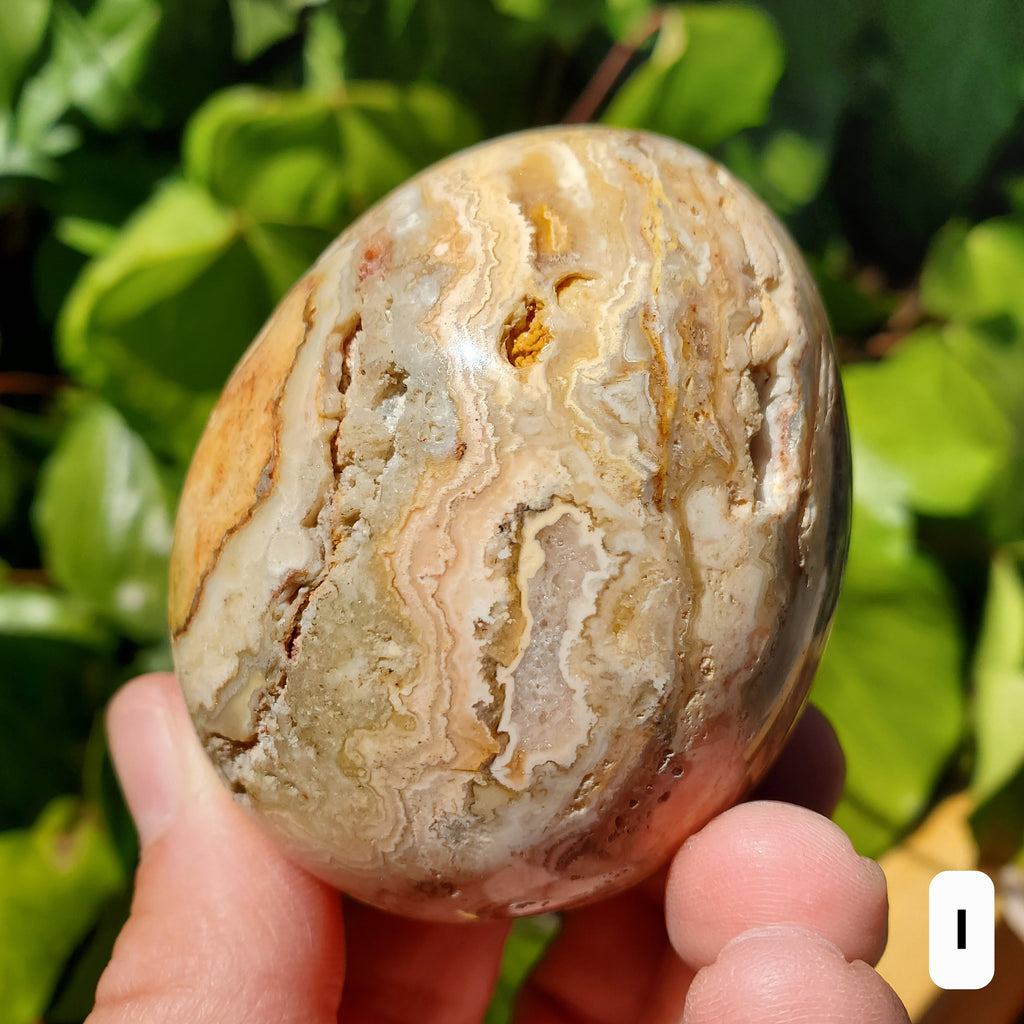 Druzy Agate Egg - Balance of the Physical, Mental & Emotional - Agate Crystal Egg Carving Healing Gemstone