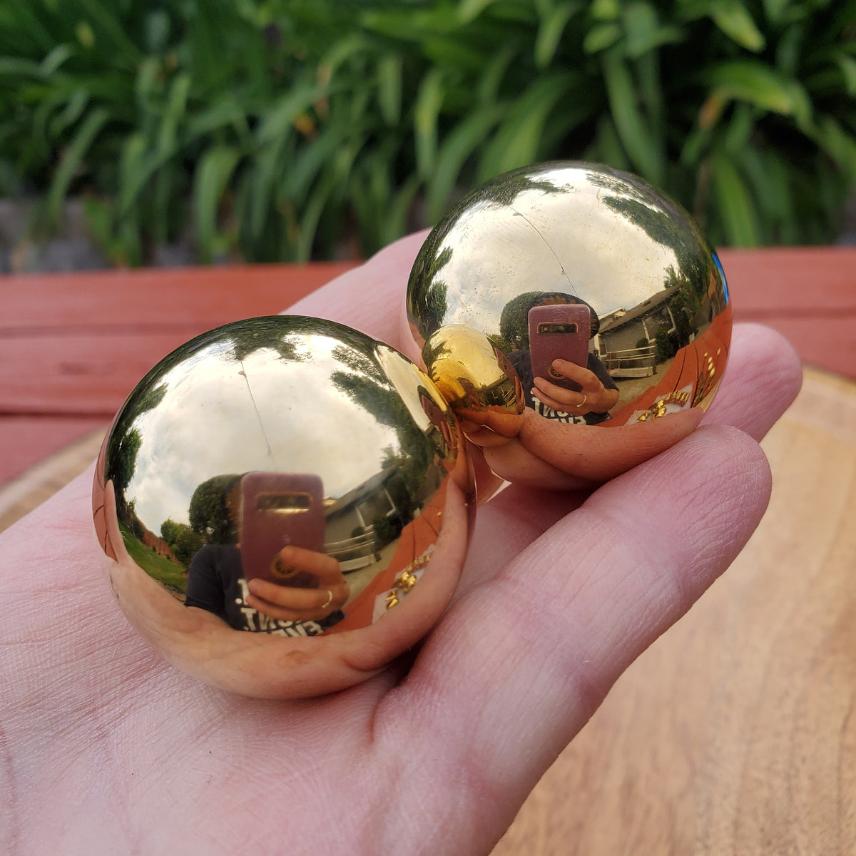 Pyrite Sphere on Gold Paris Stand - Blocks Negativity, Boost Personal Power - 1.5" Pyrite Sphere on Stand Healing Gemstone