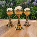 Pyrite Sphere on Gold Paris Stand - Blocks Negativity, Boost Personal Power - 1.5" Pyrite Sphere on Stand Healing Gemstone