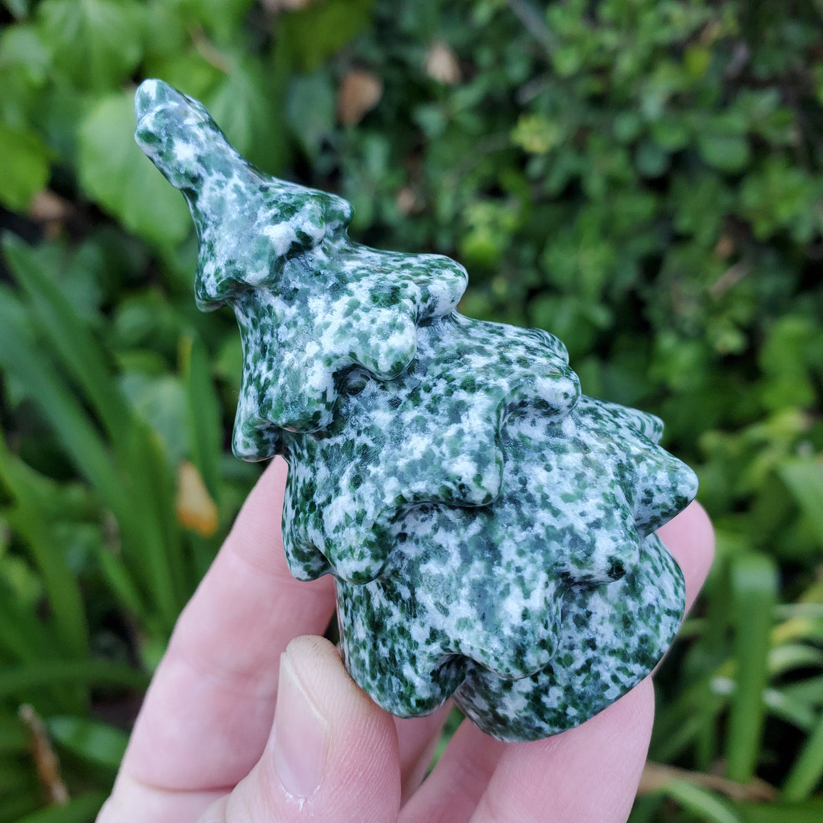 Tree Agate Tree - Closer to Nature, Peaceful, Soothing Energy, Grounding, Luck - Green Crystal Tree Carving Healing Gemstone