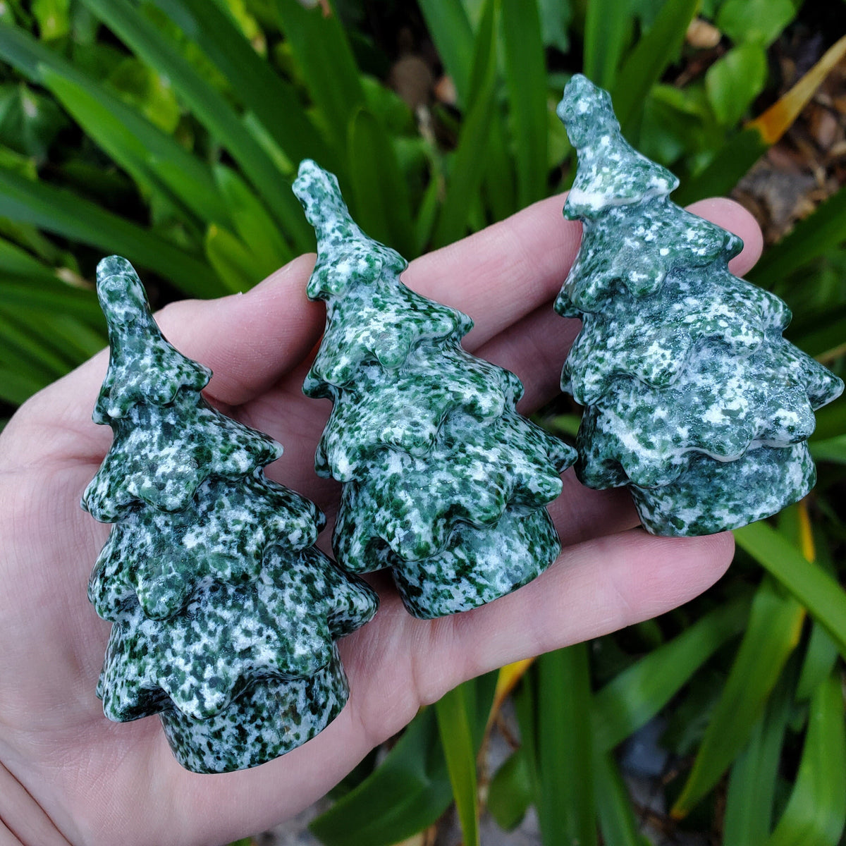 Tree Agate Tree - Closer to Nature, Peaceful, Soothing Energy, Grounding, Luck - Green Crystal Tree Carving Healing Gemstone