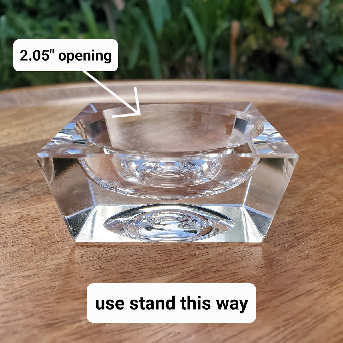 Square Glass Sphere Stand | Use Stand Two Ways | Will Hold Any 2" to 5" Sphere - Stand ONLY - Crystal Ball Stand Holder Display