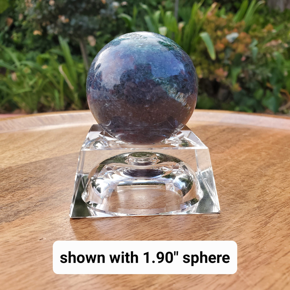 Square Glass Sphere Stand | Use Stand Two Ways | Will Hold Any 2" to 5" Sphere - Stand ONLY - Crystal Ball Stand Holder Display
