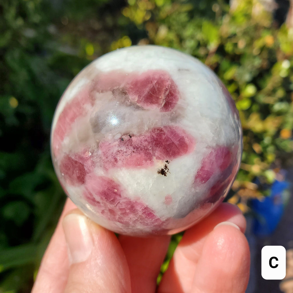 Pink Tourmaline Sphere - Unconditional Love, Healing, Understanding, Feeling Safe - Rubellite Sphere Crystal Ball Gemstones