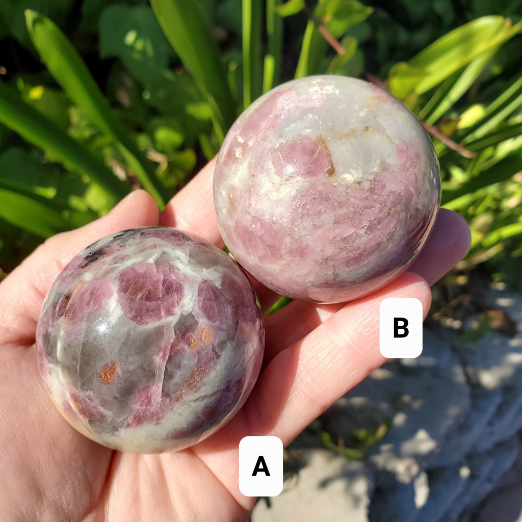 Pink Tourmaline Sphere - Unconditional Love, Healing, Understanding, Feeling Safe - Rubellite Sphere Crystal Ball Gemstones