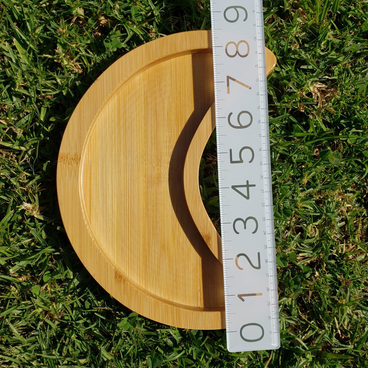 Crystal Tumble Set with Bamboo Moon Tray - 16 Healing Crystals Gemstones Inside Crystal Storage Wooden Moon Tray (8.5" x 6" x 0.50") Display