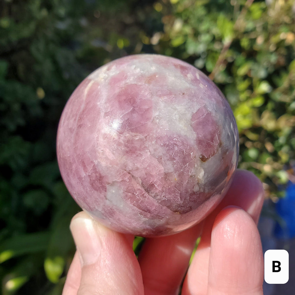 Pink Tourmaline Sphere - Unconditional Love, Healing, Understanding, Feeling Safe - Rubellite Sphere Crystal Ball Gemstones
