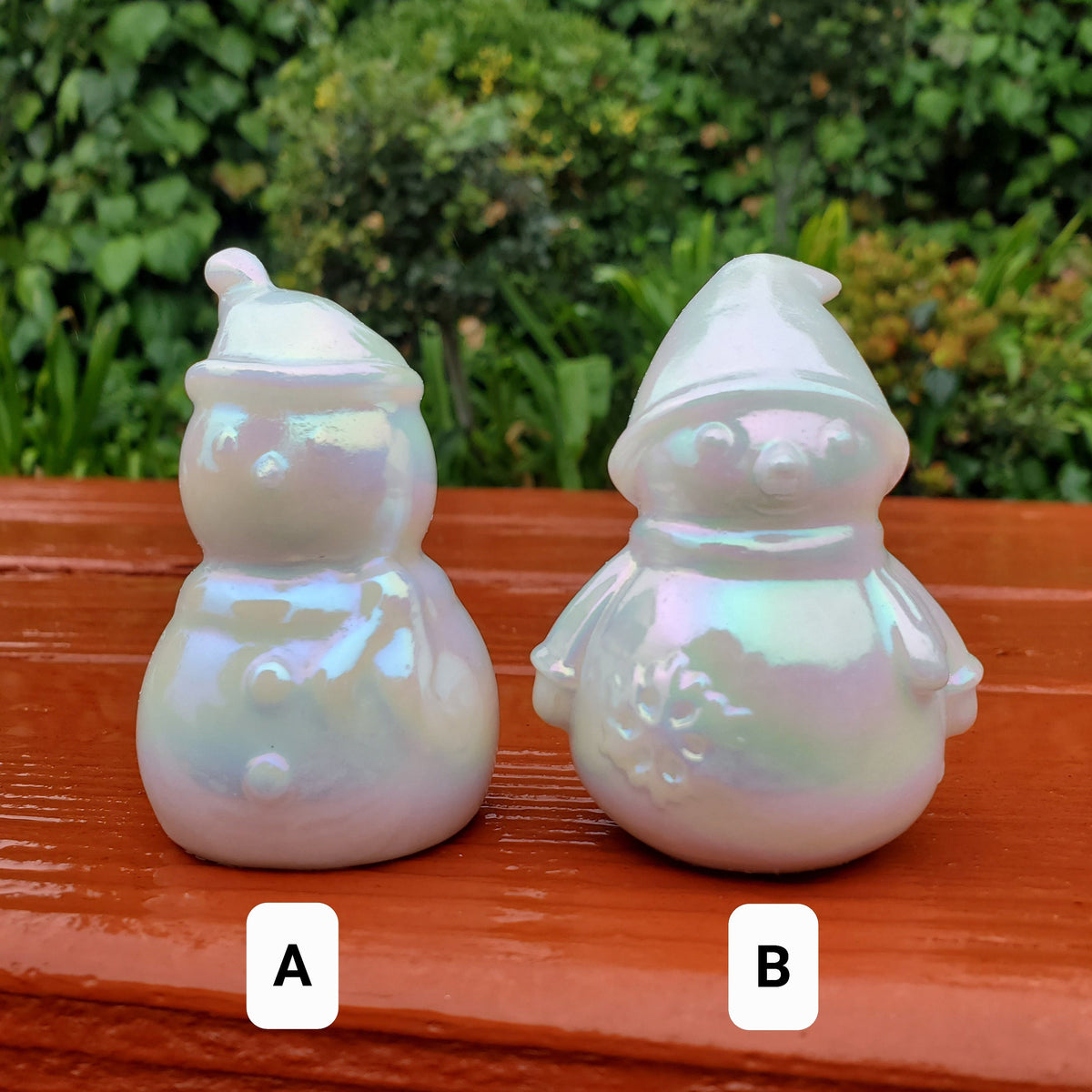 Aura White Jade Snowman - Peaceful, Calm, Love Energy, Positive Energy - White Snowman Crystal Carving Healing Gemstone