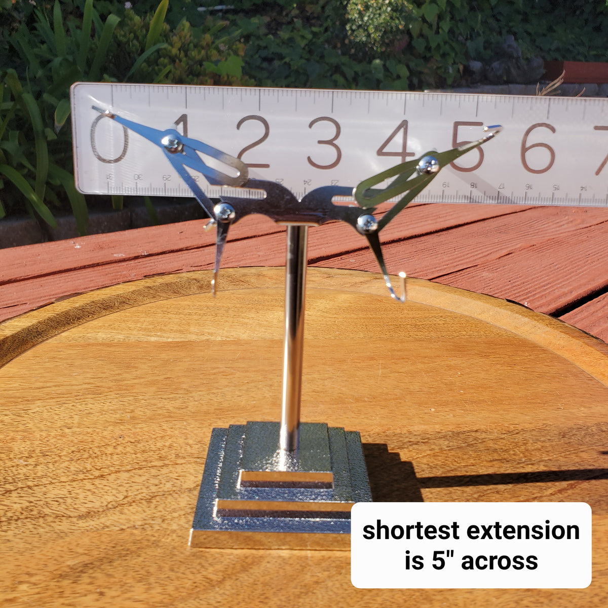 Adjustable Metal Stand - Black, Gold or Silver - Use with Light Weight Crystal Wings 3" to 5" - STAND ONLY - Metal Stand for Wings