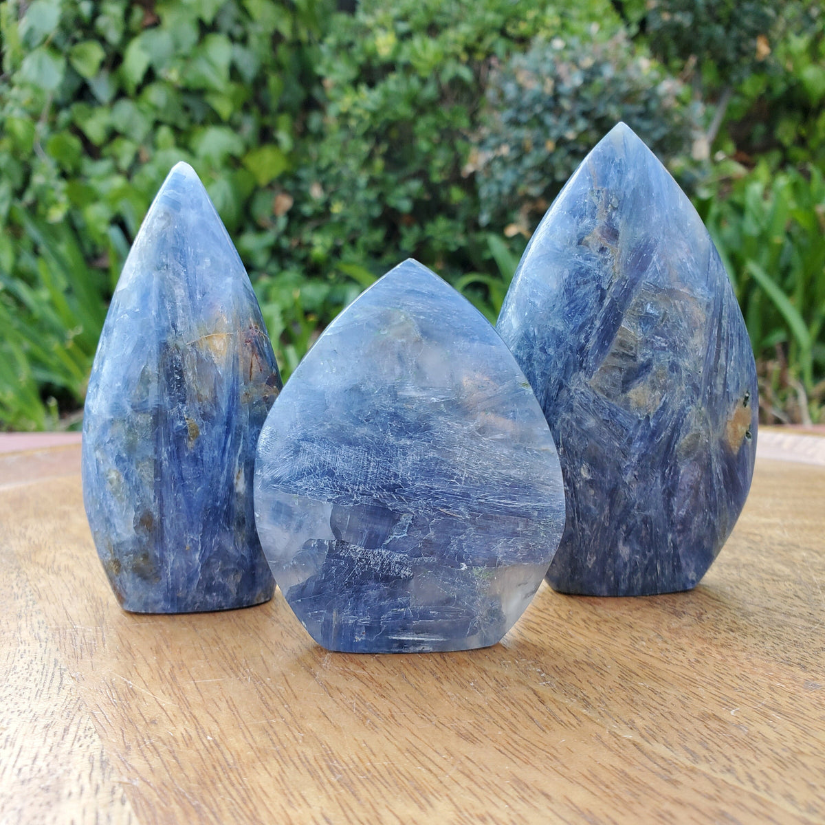 Flashy Blue Kyanite Flame - Calming, Clarity, Connection, Communication, Balances Chakras - Kyanite Crystal Flame Gemstone