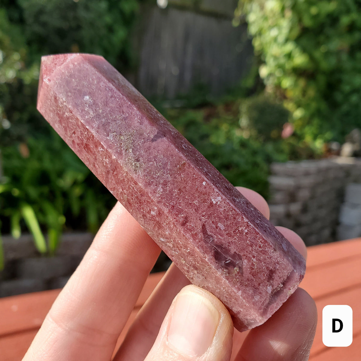 Rhodonite Tower - Self Love, Balance, Joy, Happiness - Pink and Black Crystal Point Healing Crystals Gemstones