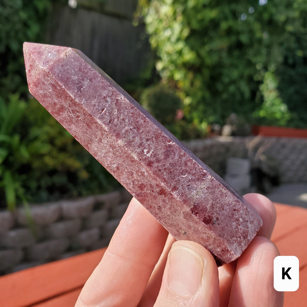 Rhodonite Tower - Self Love, Balance, Joy, Happiness - Pink and Black Crystal Point Healing Crystals Gemstones