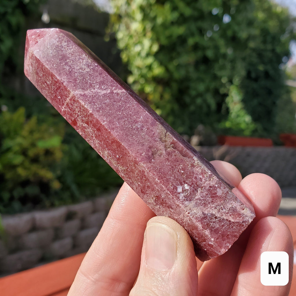 Rhodonite Tower - Self Love, Balance, Joy, Happiness - Pink and Black Crystal Point Healing Crystals Gemstones