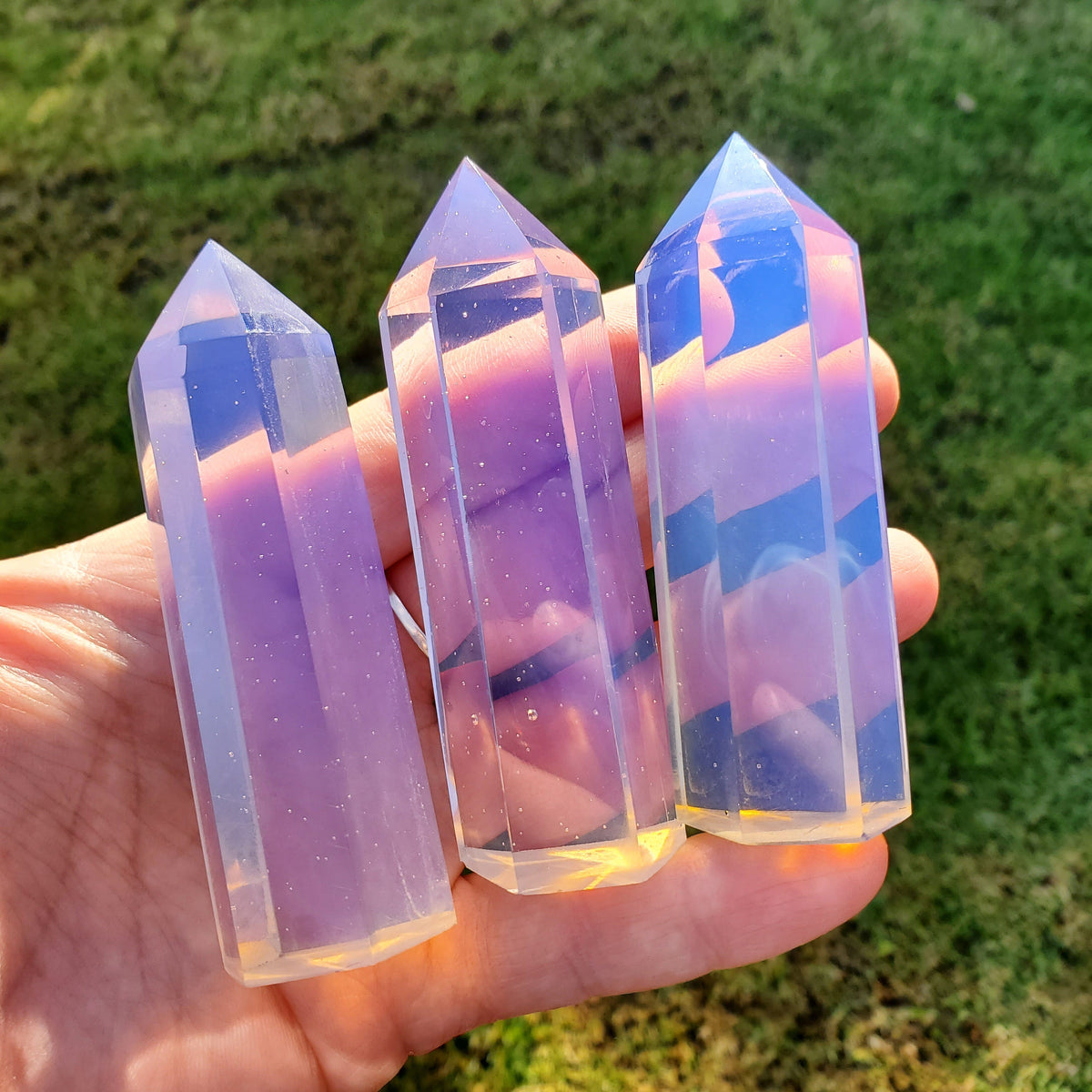 Pink Opalite Tower - Confidence, Boost Inner Power, Stabilizing - Pink Point Generator Healing Crystal Gemstones