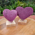 Big Chunky Glowing Honeycomb Ruby Heart (with UV light) - Energy, Strength, Power, Vitality - Corundum Ruby Crystal Heart Healing Gemstone