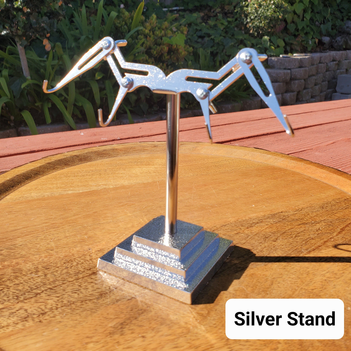 Adjustable Metal Stand - Black, Gold or Silver - Use with Light Weight Crystal Wings 3" to 5" - STAND ONLY - Metal Stand for Wings