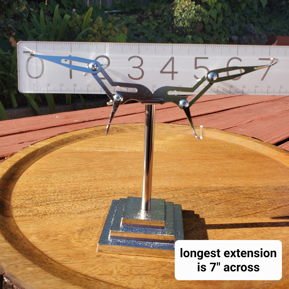 Adjustable Metal Stand - Black, Gold or Silver - Use with Light Weight Crystal Wings 3" to 5" - STAND ONLY - Metal Stand for Wings