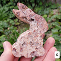 Pink Lace Agate Bunny - Balance of the Physical, Mental & Emotional - Pink Agate Crystal Bunny Healing Gemstone