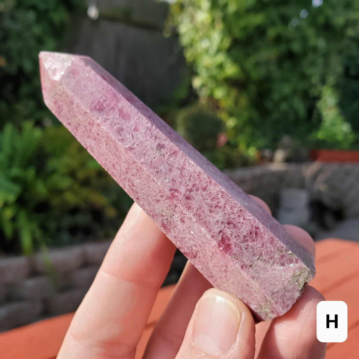 Rhodonite Tower - Self Love, Balance, Joy, Happiness - Pink and Black Crystal Point Healing Crystals Gemstones