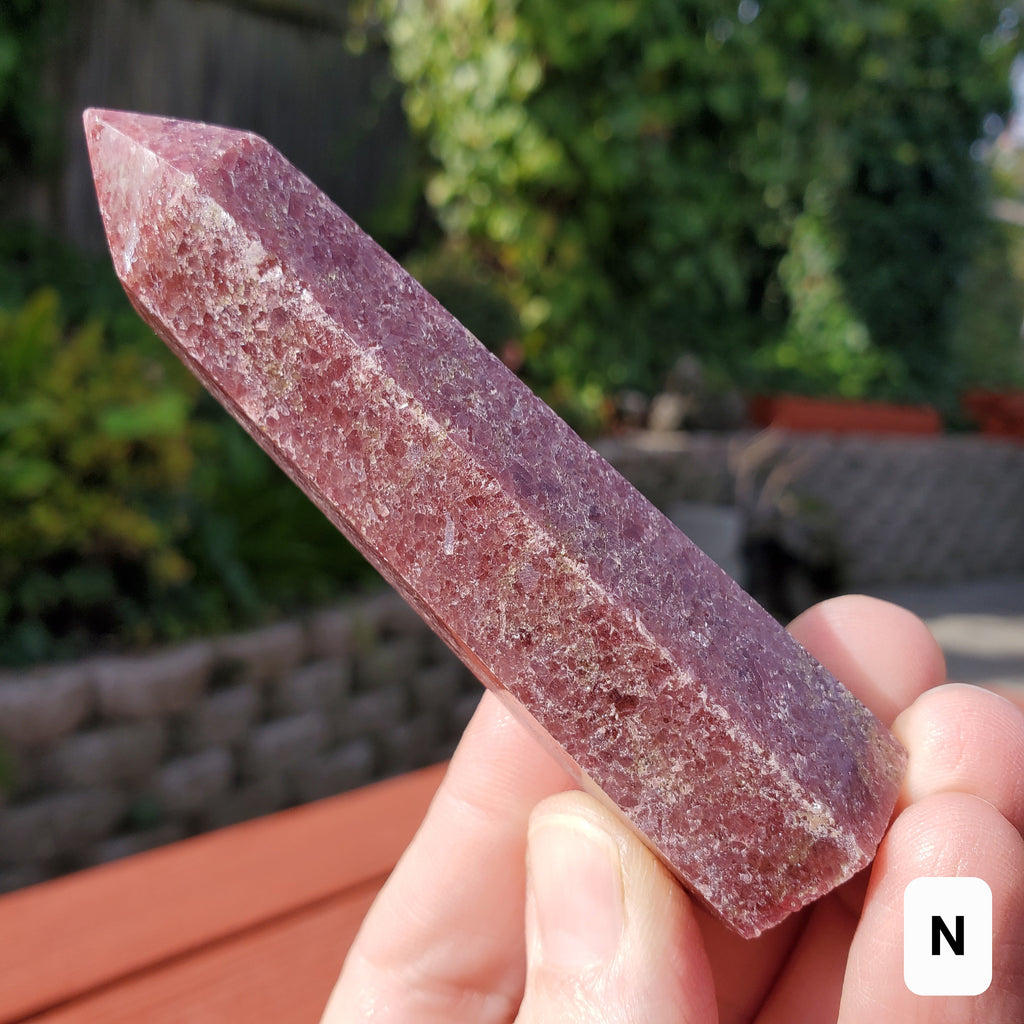 Rhodonite Tower - Self Love, Balance, Joy, Happiness - Pink and Black Crystal Point Healing Crystals Gemstones