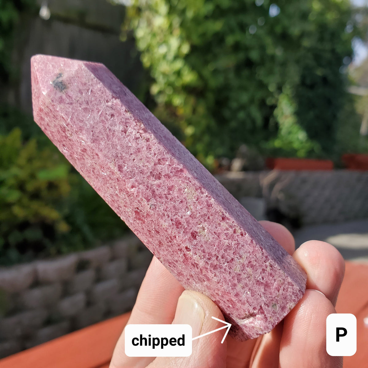Rhodonite Tower - Self Love, Balance, Joy, Happiness - Pink and Black Crystal Point Healing Crystals Gemstones