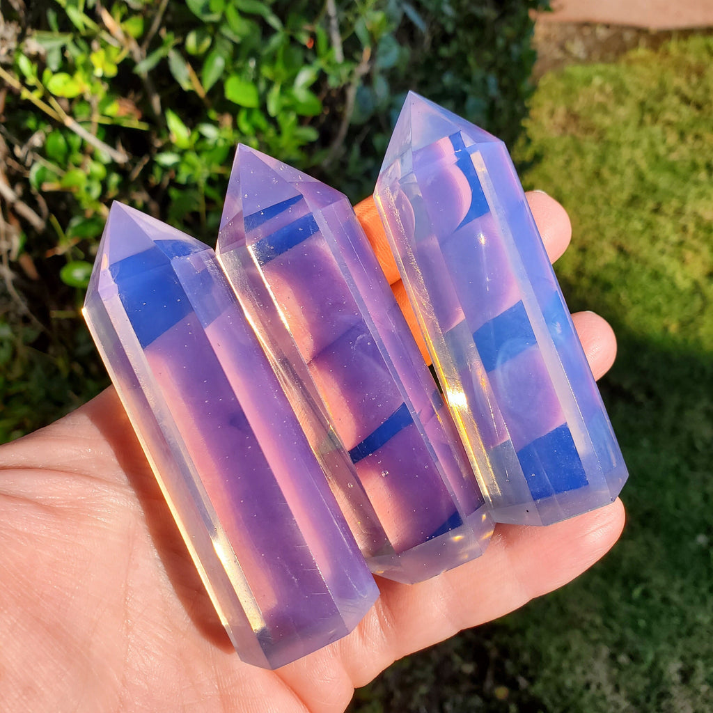 Pink Opalite Tower - Confidence, Boost Inner Power, Stabilizing - Pink Point Generator Healing Crystal Gemstones