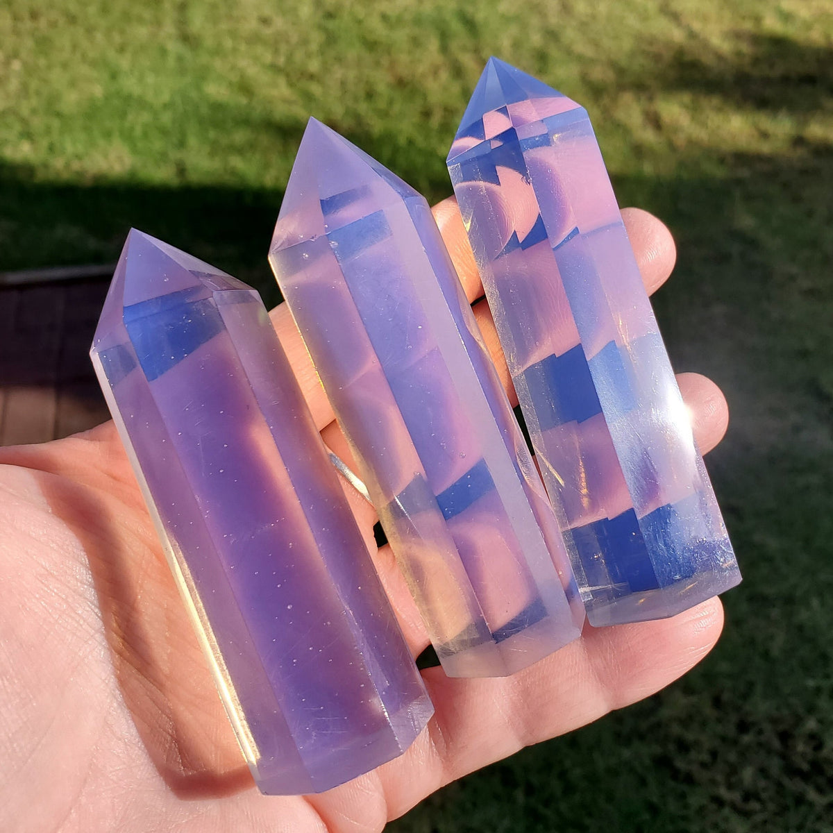 Pink Opalite Tower - Confidence, Boost Inner Power, Stabilizing - Pink Point Generator Healing Crystal Gemstones