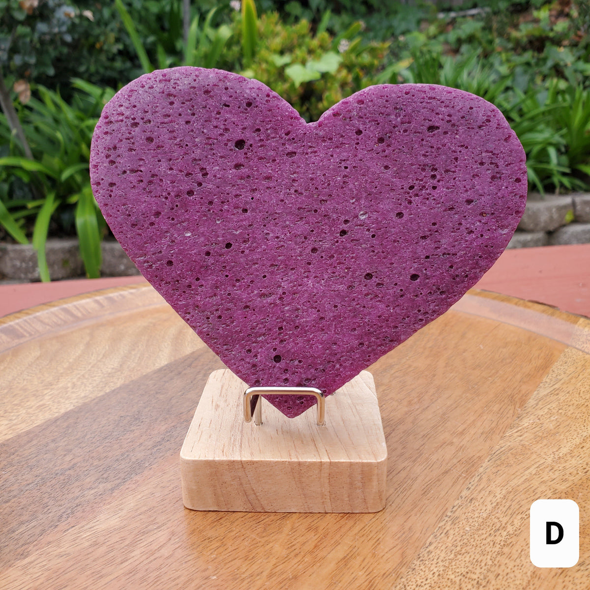 Big Chunky Glowing Honeycomb Ruby Heart (with UV light) - Energy, Strength, Power, Vitality - Corundum Ruby Crystal Heart Healing Gemstone