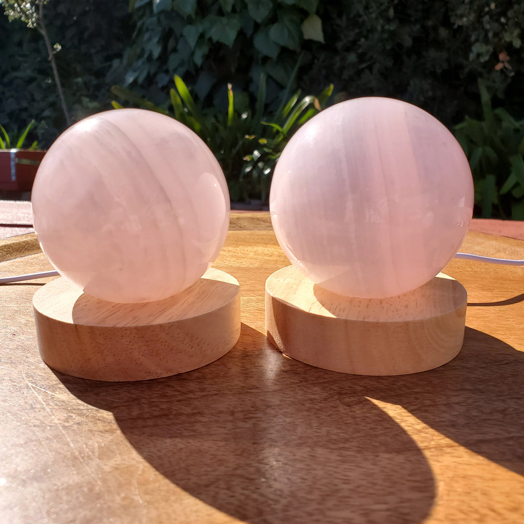 Pink Calcite Accent Light - Emotional Healing, Pure Love - Pink Mangano Crystal Lamp, Night Light, Mood Light, Bedroom, Living Room