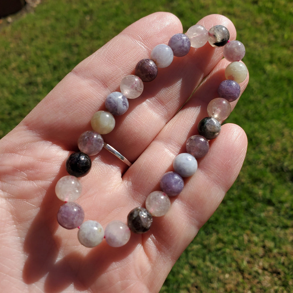 Butterfly & Rose Gift Set - Fluorite Butterfly and Ring + Rose Quartz Rose + Unicorn Bracelet - Clarity, Grounding, Love, Protection