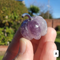 Small Dream Amethyst Pumpkin - Calming, Protection, Positivity - Purple Amethyst Crystal Pumpkin Healing Gemstones