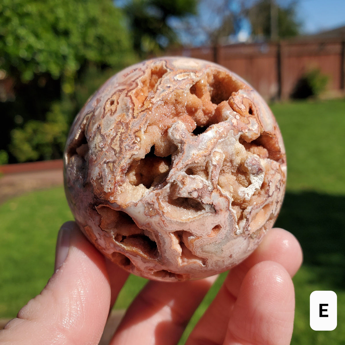 Pink Lace Agate Spheres - Balance of the Physical, Mental & Emotional, The Ultimate Energy Shield - Pink Agate Crystal Ball Healing Gemstone