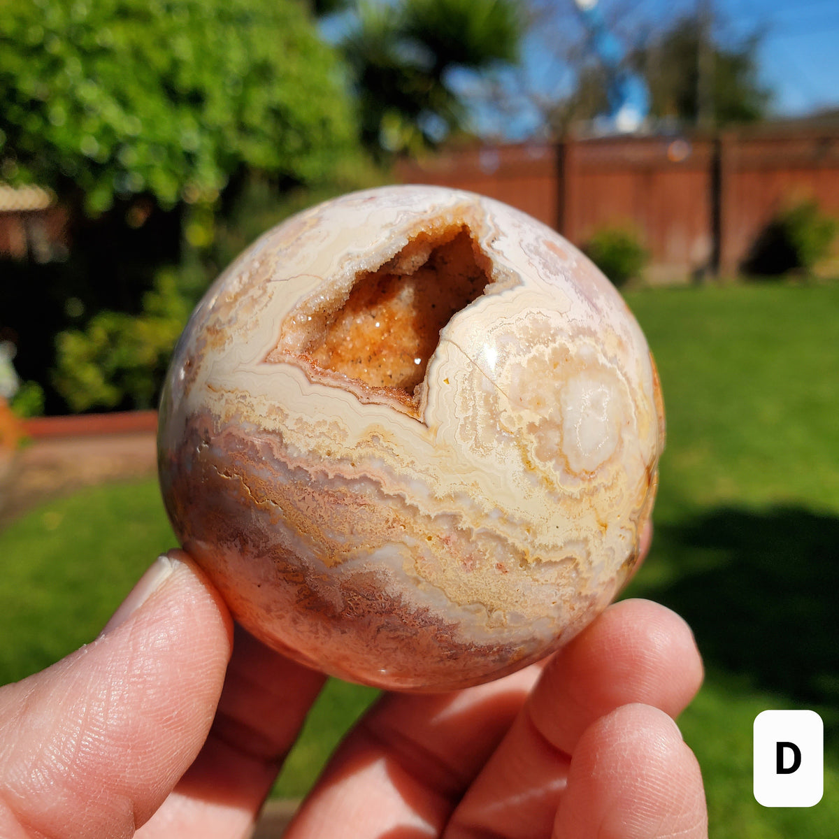 Pink Lace Agate Spheres - Balance of the Physical, Mental & Emotional, The Ultimate Energy Shield - Pink Agate Crystal Ball Healing Gemstone