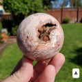 Pink Lace Agate Spheres - Balance of the Physical, Mental & Emotional, The Ultimate Energy Shield - Pink Agate Crystal Ball Healing Gemstone