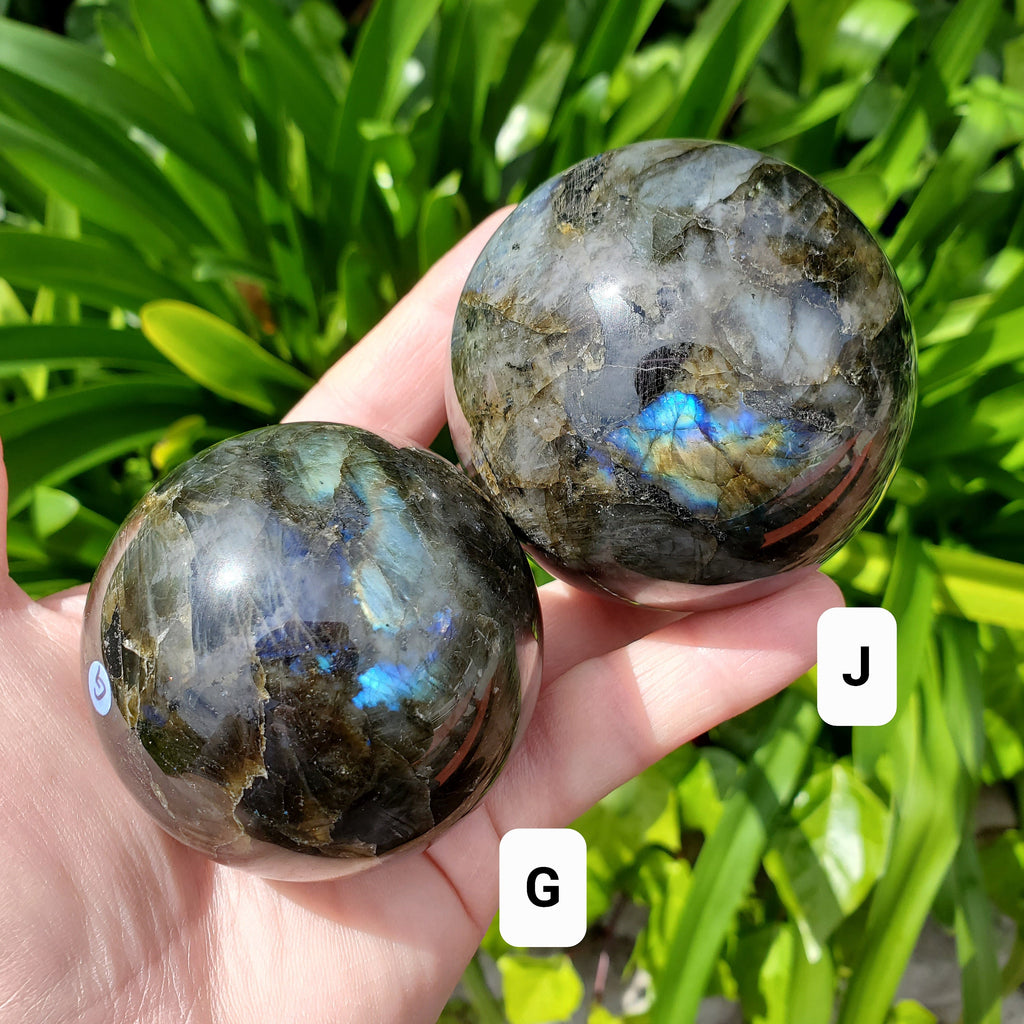 Flashy Labradorite Sphere - Awareness, Connection, Intuition - Crystal Ball Labradorite Healing Crystal Gemstone