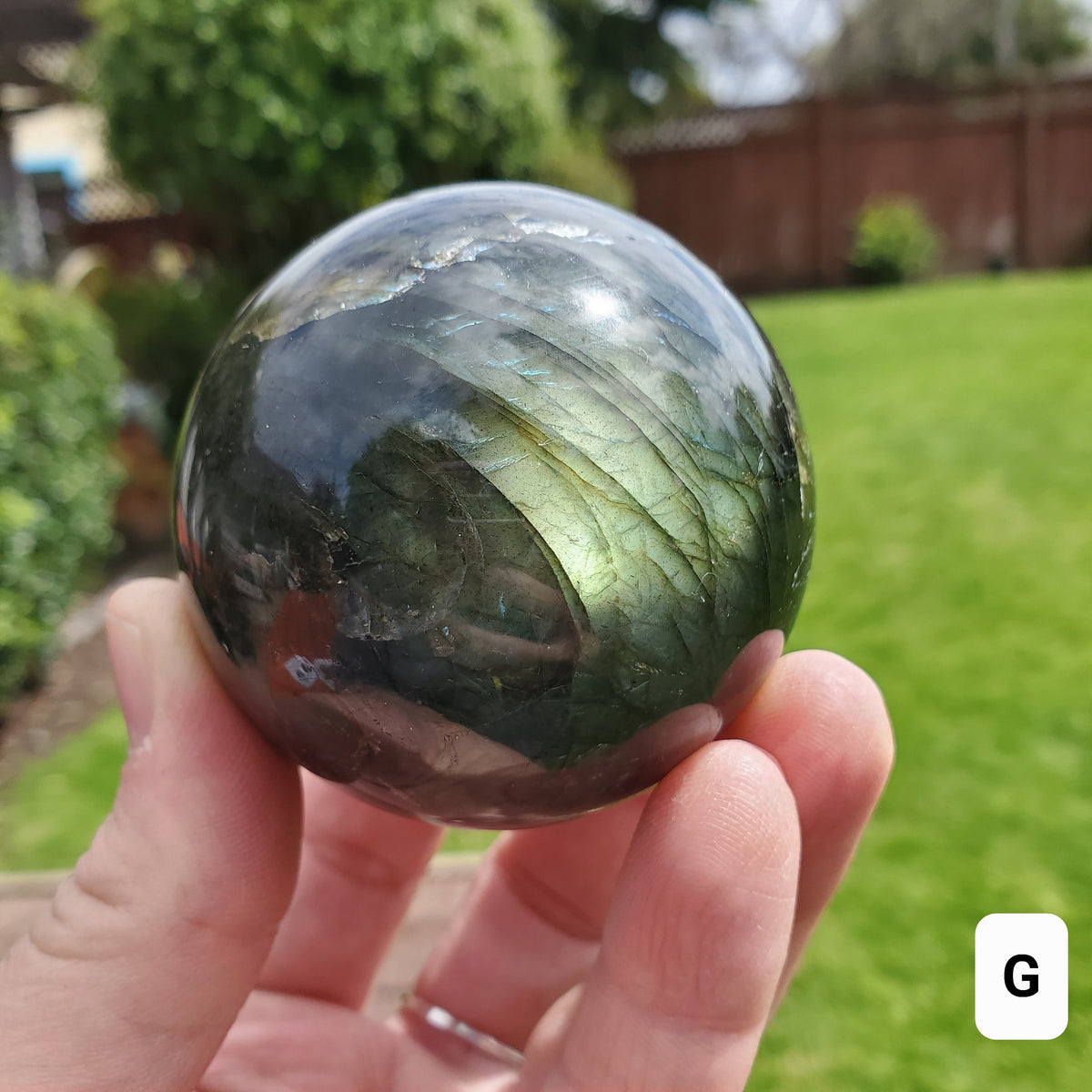 Flashy Labradorite Sphere - Awareness, Connection, Intuition - Crystal Ball Labradorite Healing Crystal Gemstone