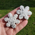 Small Howlite Snowflake - Calm, Confidence, Emotional Healing - Howlite Crystal Snowflake Healing Crystals Gemstones